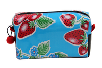 Helga midi Erdbeeren blau